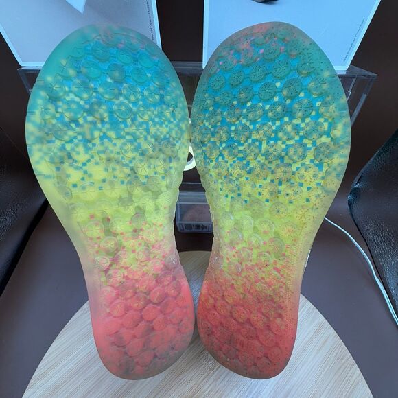 Nobull Outwork Unisex White Neon Glitch M-7 W-8.5 Superfabric Trainer - Picture 8 of 10